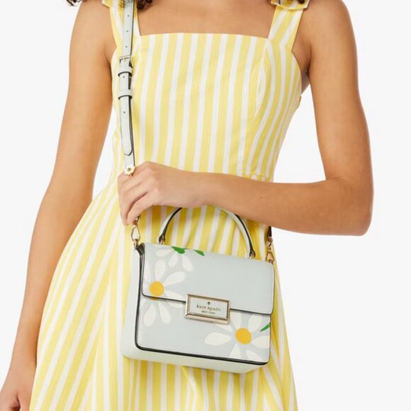 Kate Spade Reegan Day Tripper Top Handle Crossbody Crystal Blue Daisies KG760 - Picture 4 of 7